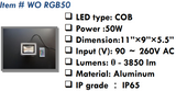 Load image into Gallery viewer, outdoor waterproof flood light 50W RGB w/remote WORGB50